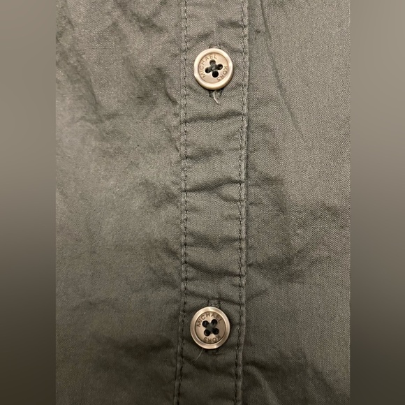 Michael Michael Kors Cotton Green Button Down Long Sleeve Size 8 - Picture 5 of 6